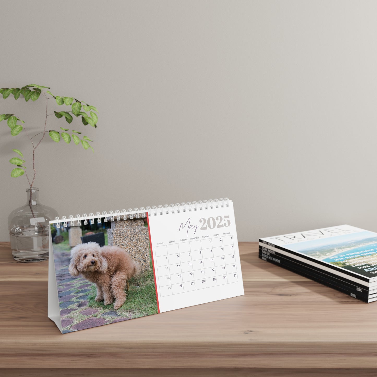 Pooping Dogs Desk Calendar 2025, Funny 2025 Desk Calendar, Funny Christmas Gift for Dog Lover, Dog Pooping, Dog Lover Gift